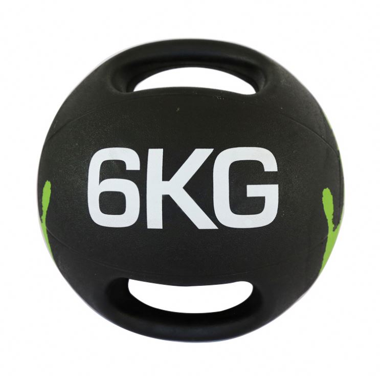 Rubber Medicine Ball With Handle 6Kg - Click Image to Close